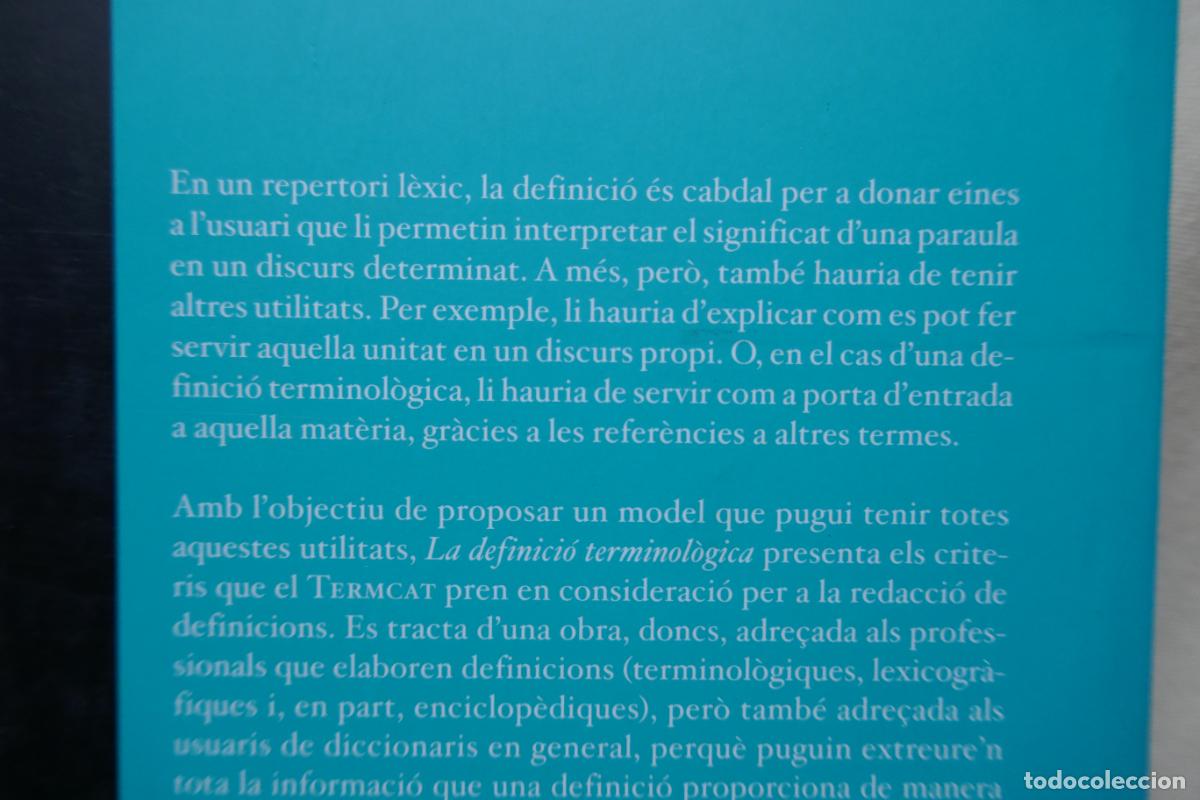 Diccionarios de segunda mano: DE - LA DEFINICI&Oacute; TERMINOL&Ograve;GICA - TERMCAT - Foto 14