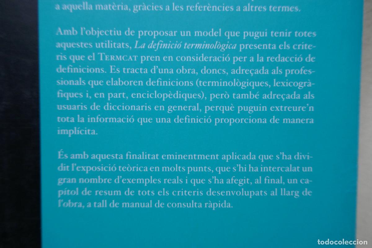 Diccionarios de segunda mano: DE - LA DEFINICI&Oacute; TERMINOL&Ograve;GICA - TERMCAT - Foto 15