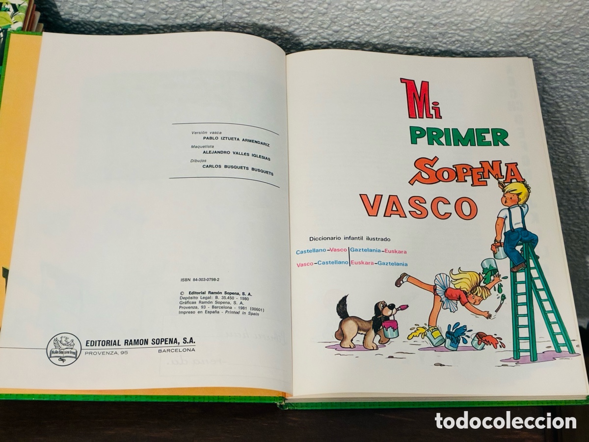 Diccionarios de segunda mano: Mi primer Sopena Vasco. A&ntilde;o 1980 - Foto 2