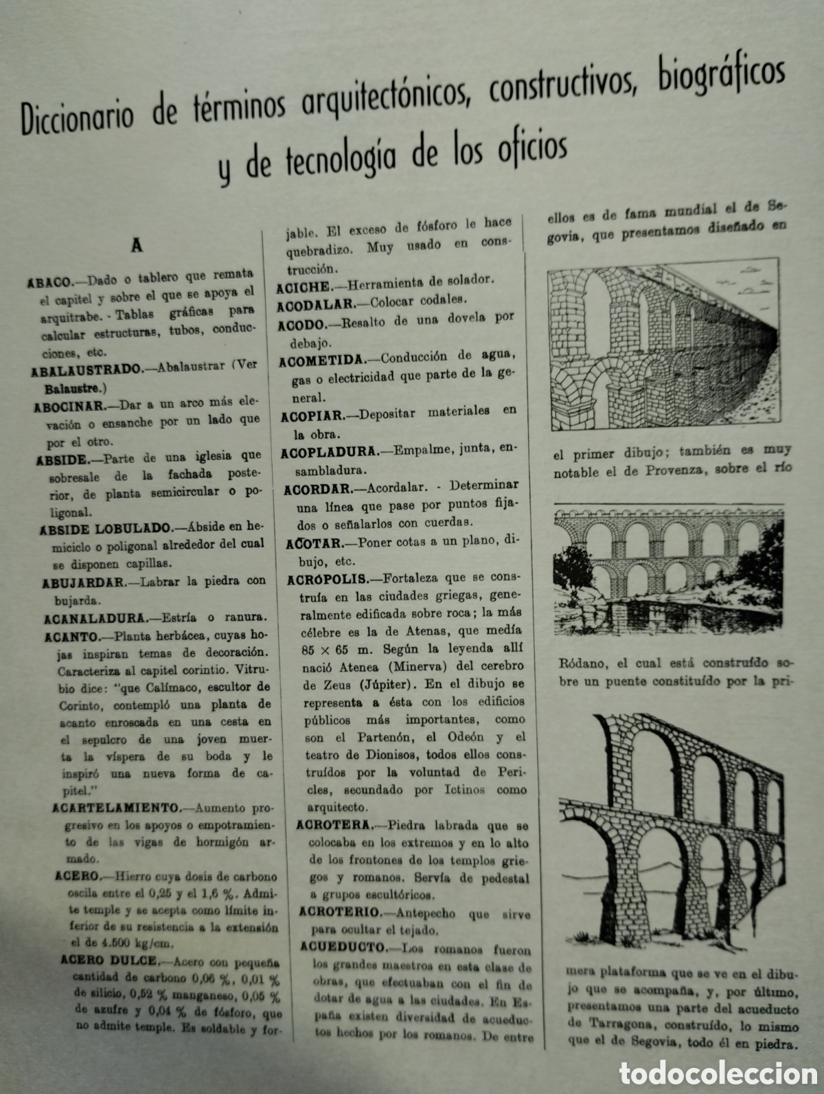Diccionarios de segunda mano: DICCIONARIO DE ARQUITECTURA Y CONSTRUCCI&Oacute;N - Foto 6