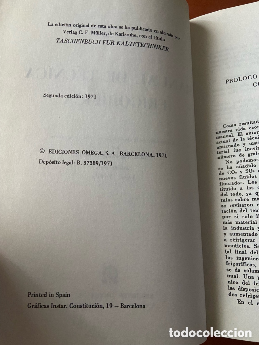 Diccionarios de segunda mano: Manual de T&eacute;cnica Frigor&iacute;fica - Foto 4