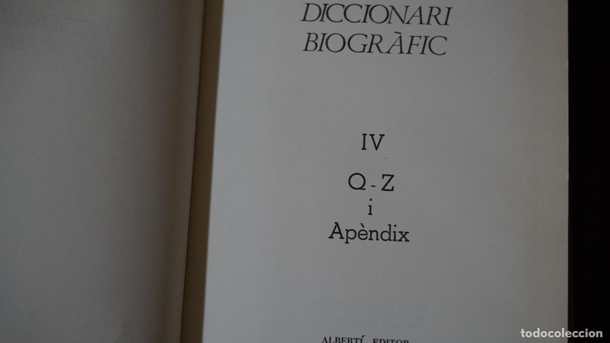 Diccionarios de segunda mano: Diccionari Biografic ( 4 tomos- Completo) - Foto 4