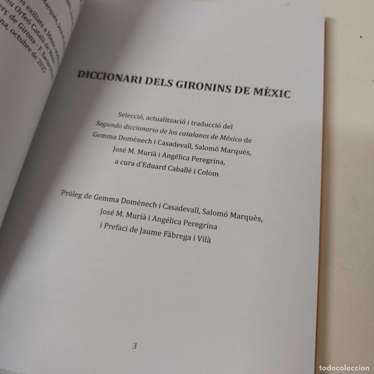 Diccionarios de segunda mano: Diccionari dels gironins de M&egrave;xic - Foto 5