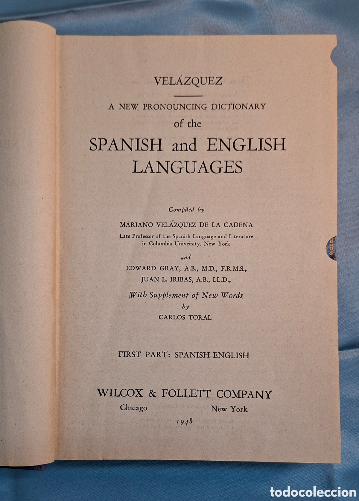 Diccionarios de segunda mano: Diccionario de espa&ntilde;ol e ingl&eacute;s.