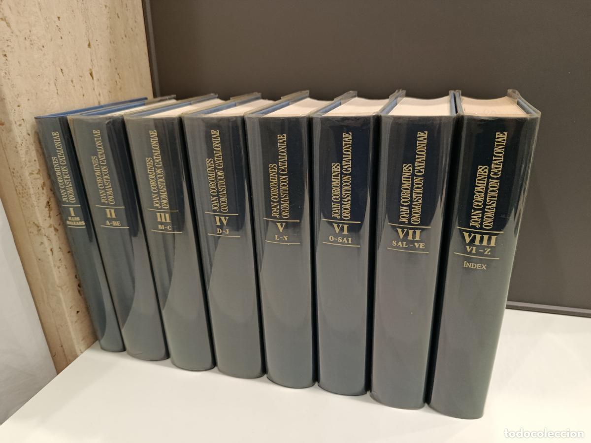 Diccionarios de segunda mano: ONOMASTICON CATALONIAE - JOAN COROMINES - CURIAL ED. 1989 - 8 TOMOS OBRA COMPLETA - EXCELENTE ESTADO