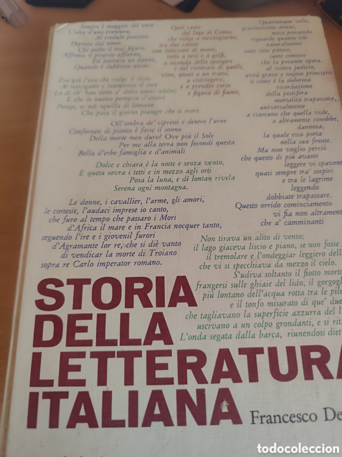 Second hand dictionaries: STORIA DELLA LETTERATURA ITALIANA -FRANCHESCO DE SANCTIS RF140