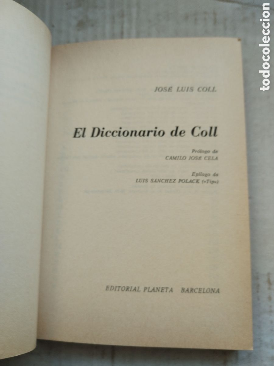 Diccionarios de segunda mano: DICCIONARIO DE COLL/JOS&Eacute; LU&Iacute;S COLL - Foto 3
