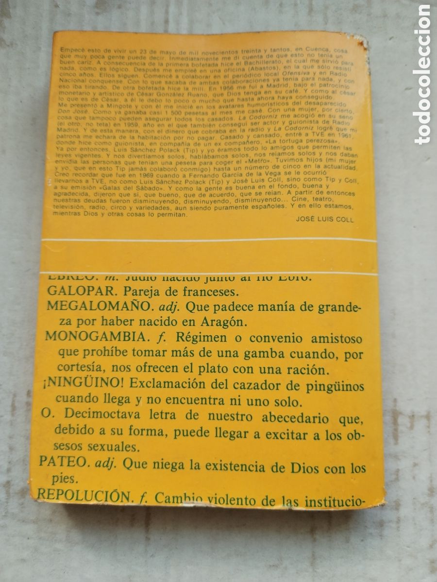 Diccionarios de segunda mano: DICCIONARIO DE COLL/JOS&Eacute; LU&Iacute;S COLL - Foto 4
