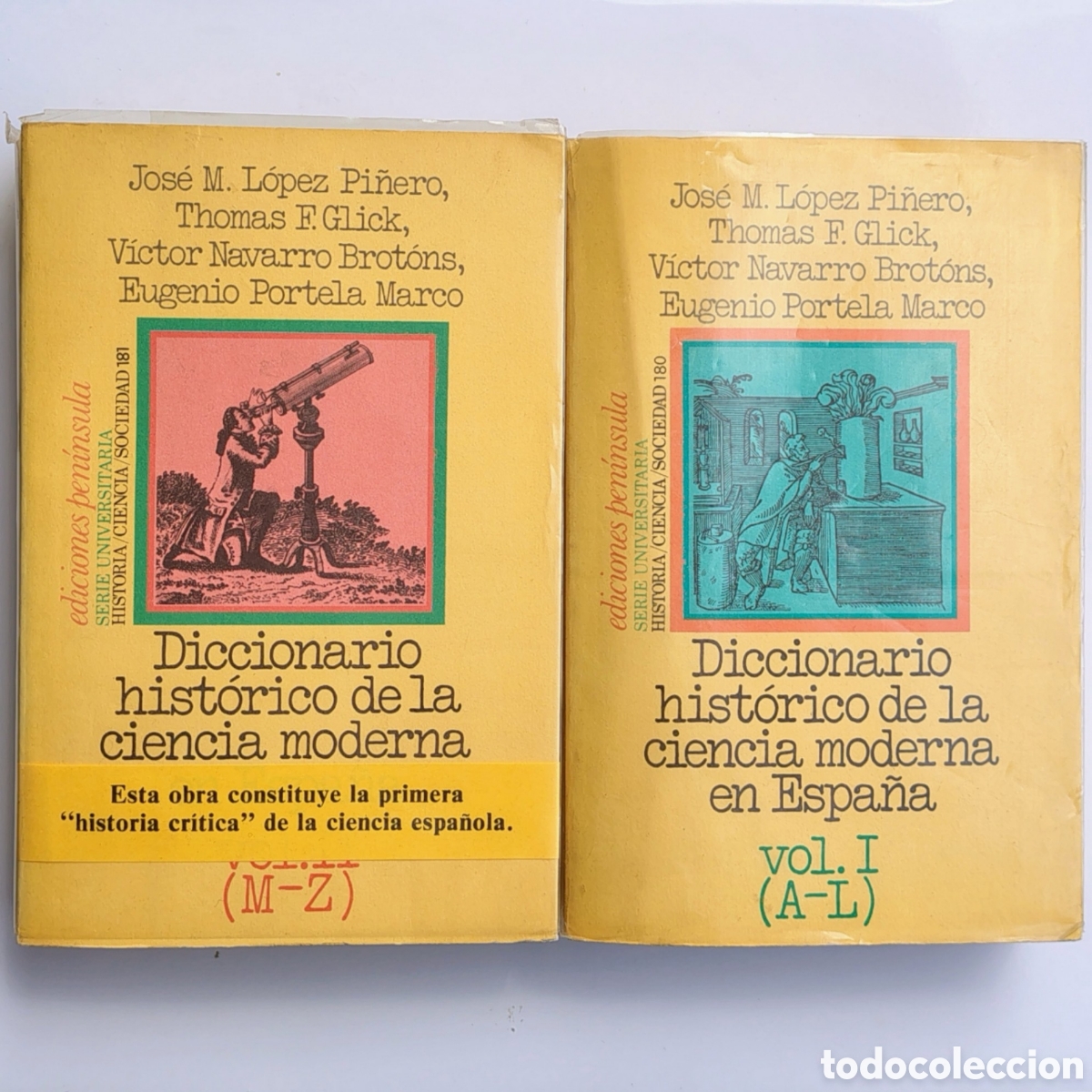 Diccionarios de segunda mano: Diccionario hist&oacute;rico de la ciencia moderna en Espa&ntilde;a (2 vol&uacute;menes) J. M. L&oacute;pez Pi&ntilde;ero, Thomas F. Gl