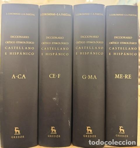 Diccionarios de segunda mano: DICCIONARIO CR&Iacute;TICO ETIMOL&Oacute;GICO CASTELLANO E HISP&Aacute;NICO (4 TOMOS. LEER DESCRIPCI&Oacute;N). A-DICC-374