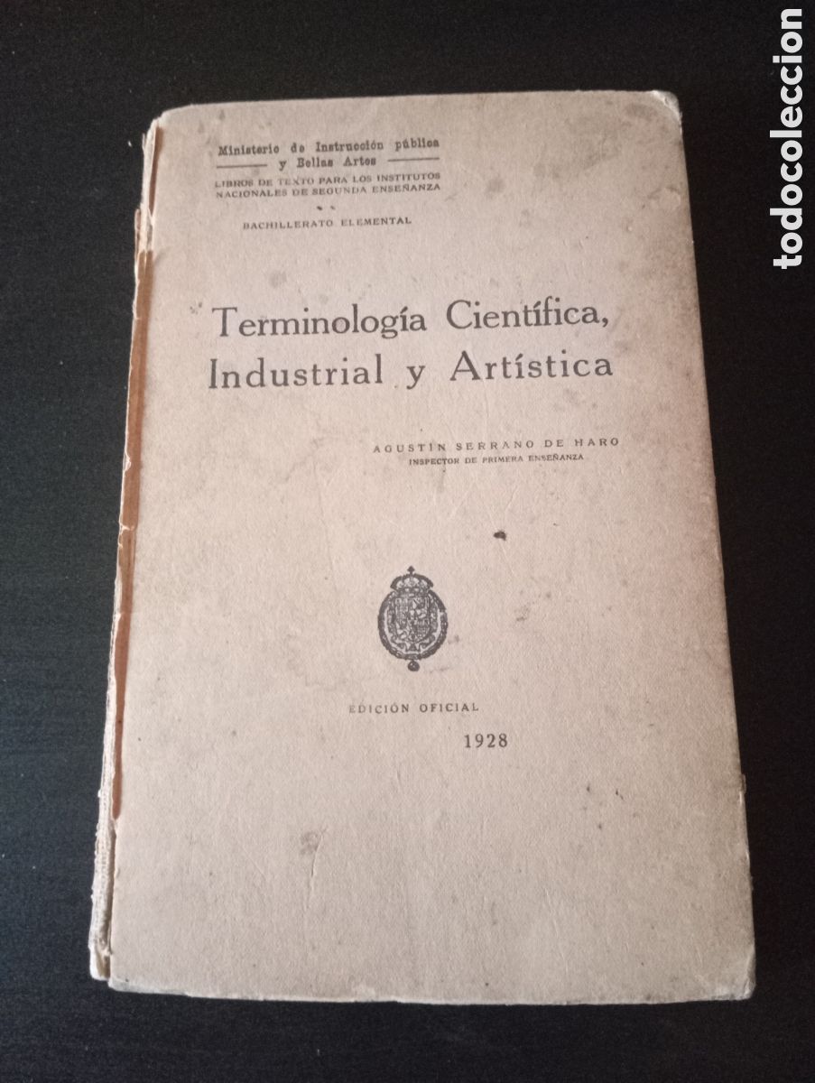 Diccionarios de segunda mano: Terminolog&iacute;a Cient&iacute;fica Industrial y Art&iacute;stica 1928