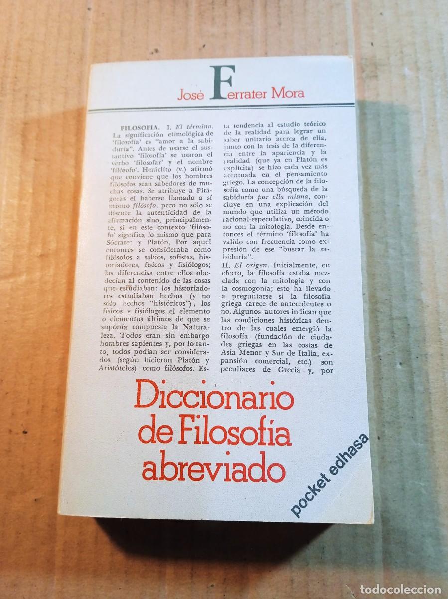 W&ouml;rterb&uuml;cher aus zweiter Hand: DICCIONARIO DE FILOSOFIA ABREVIADO DE JOSE FERRATER MORA