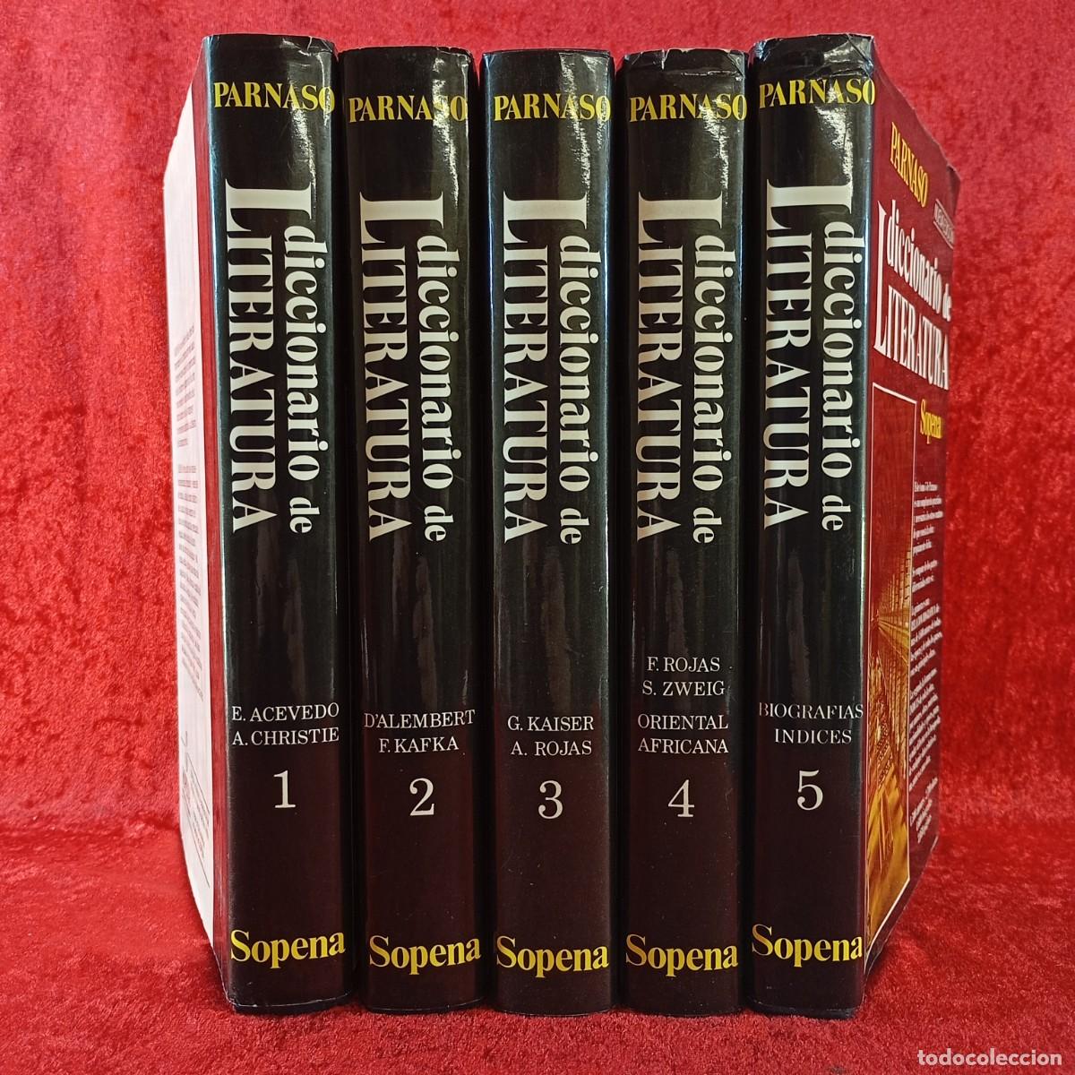 Diccionarios de segunda mano: DICCIONARIO SOPENA DE LITERATURA - MAURO ARMI&Ntilde;O - PARNASO - COLECCI&Oacute;N 5 TOMOS: VOL. 1-5 / 996