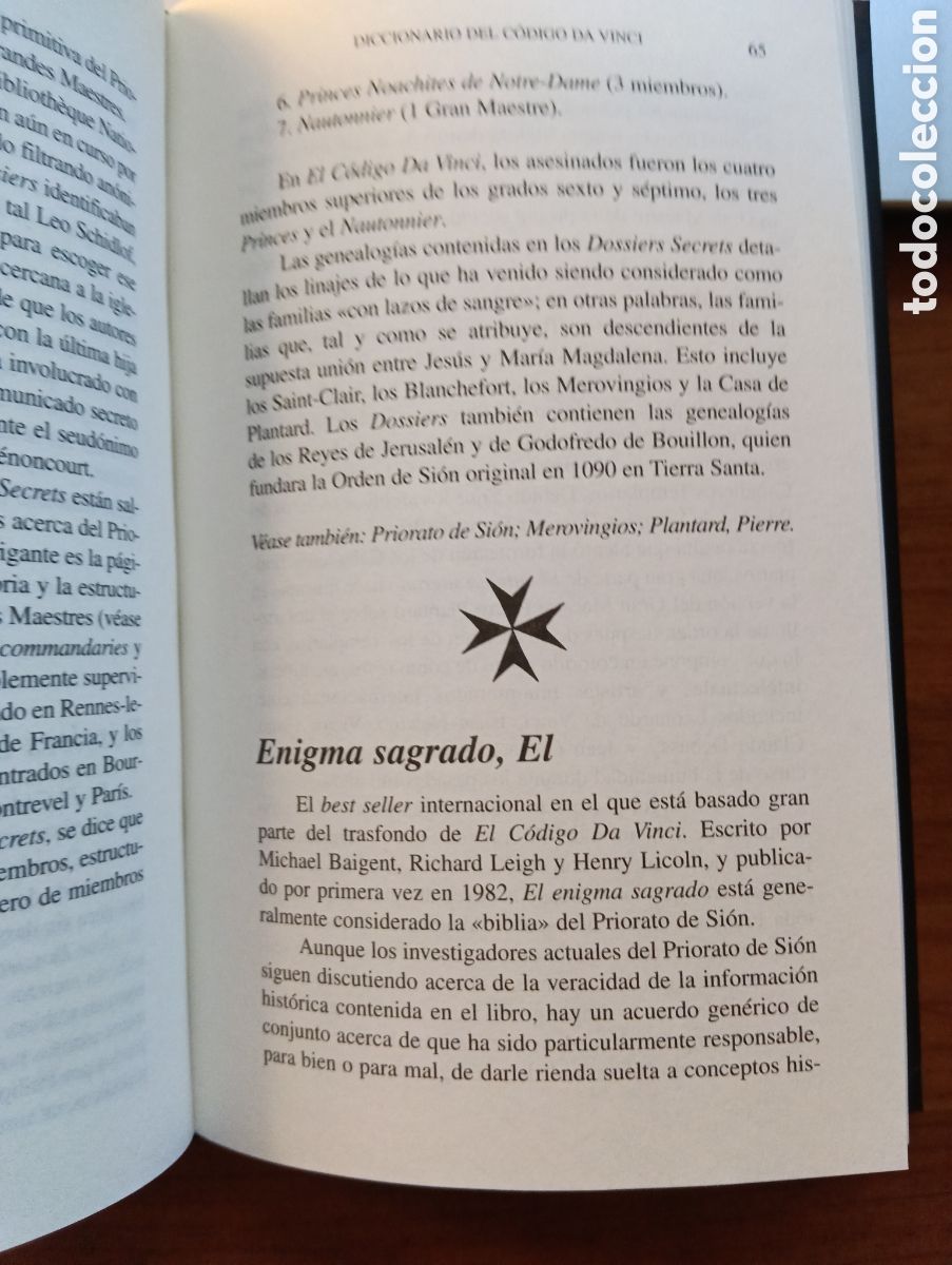 Diccionarios de segunda mano: Diccionario del C&oacute;digo da Vinci, Simon Cox - Foto 3