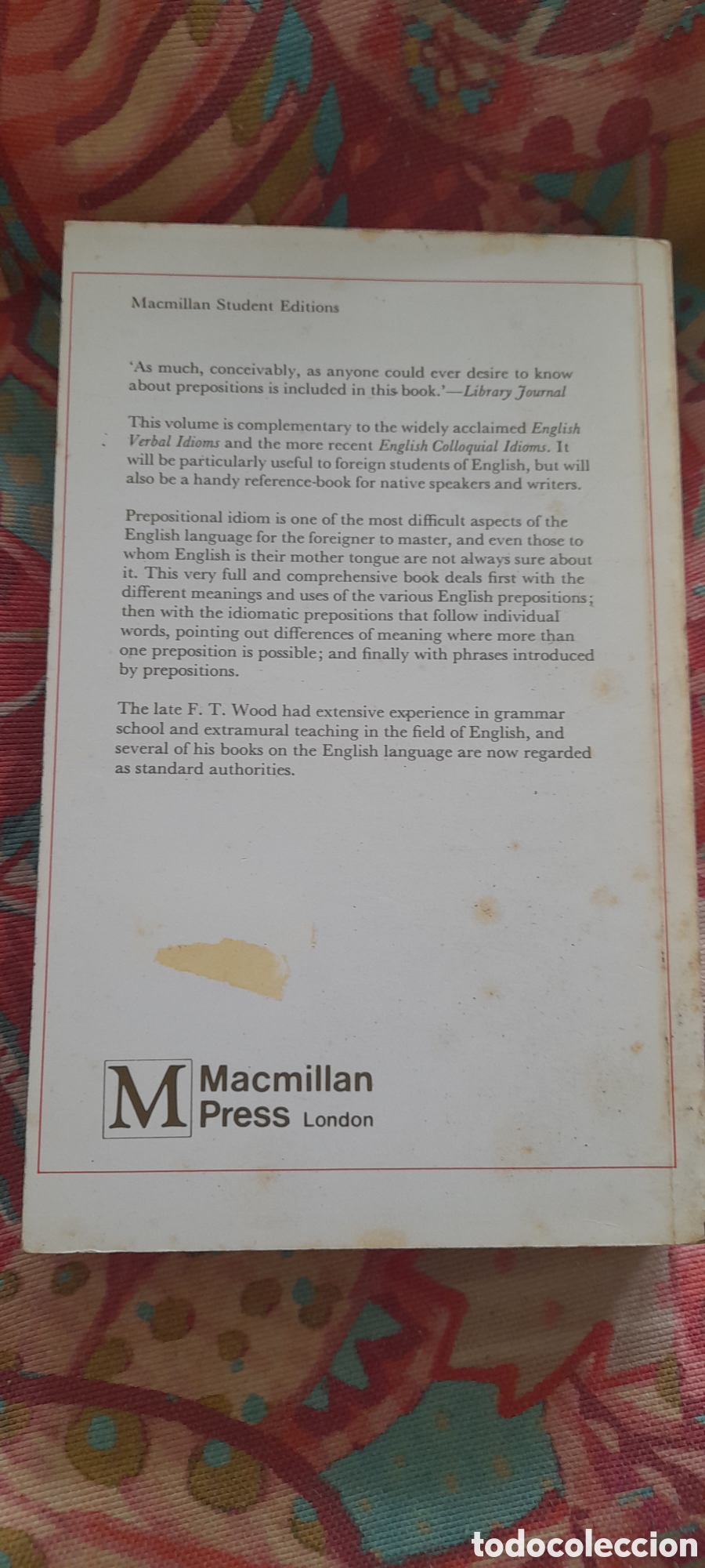 Diccionarios de segunda mano: English prepositional idioms. Fr&eacute;d&eacute;ric T. Wood - Foto 2