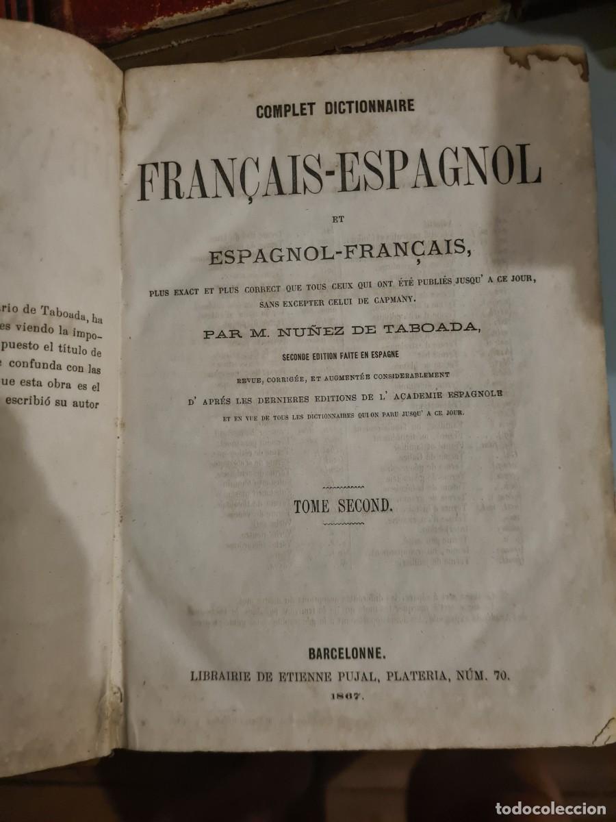 Diccionarios de segunda mano: Diccionario Franc&eacute;s Espa&ntilde;ol 1867