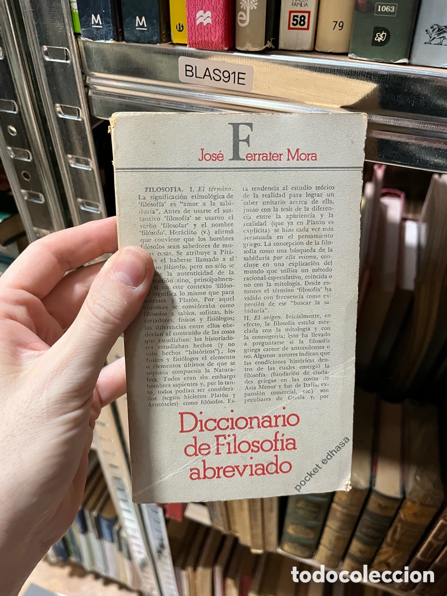 Diccionarios de segunda mano: Blas91E Diccionario de Filosof&iacute;a abreviado, Jos&eacute; ferrater
