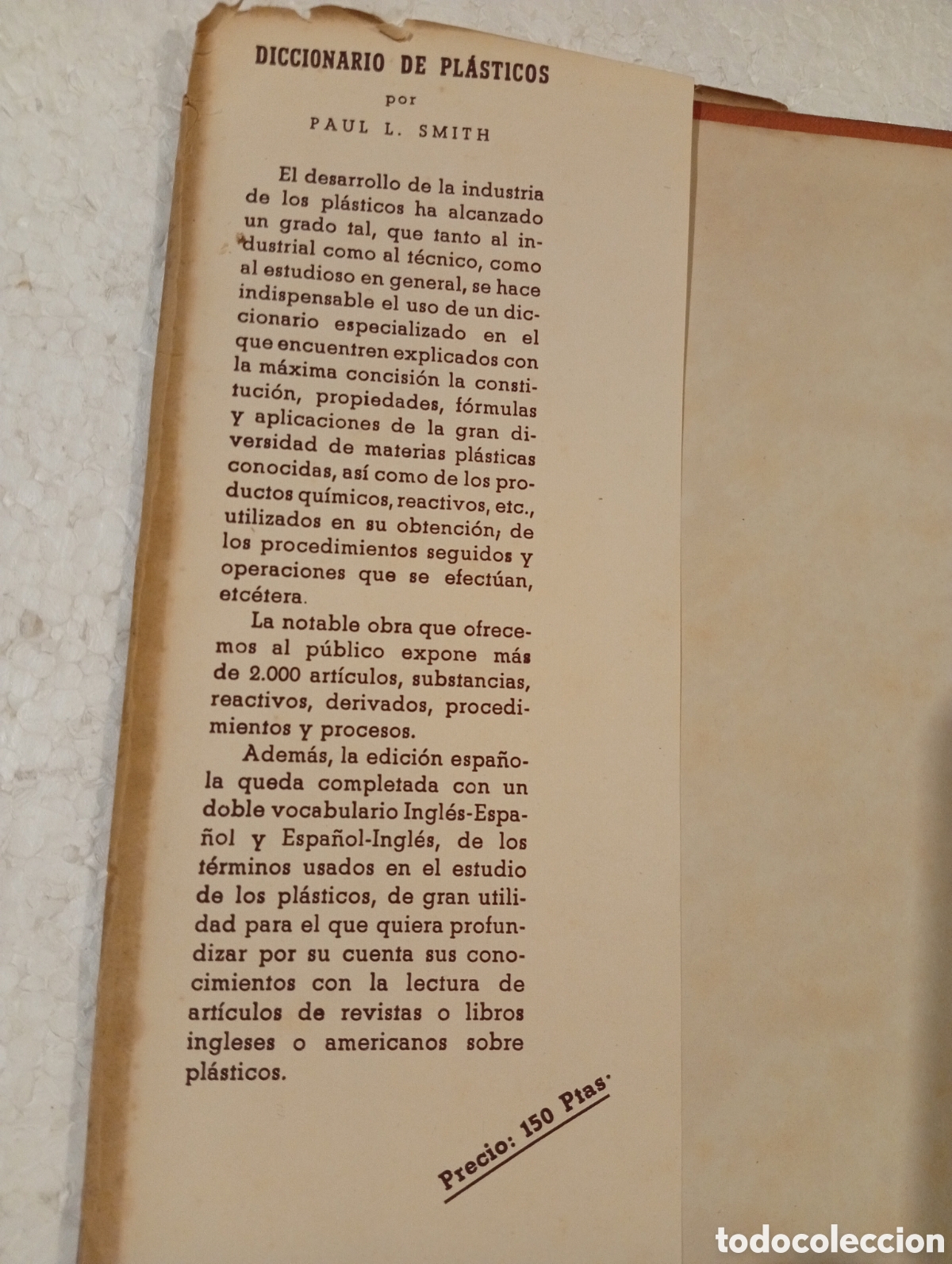 Diccionarios de segunda mano: DICCIONARIO DE PL&Aacute;STICOS. PAUL L. SMITH. - Foto 4