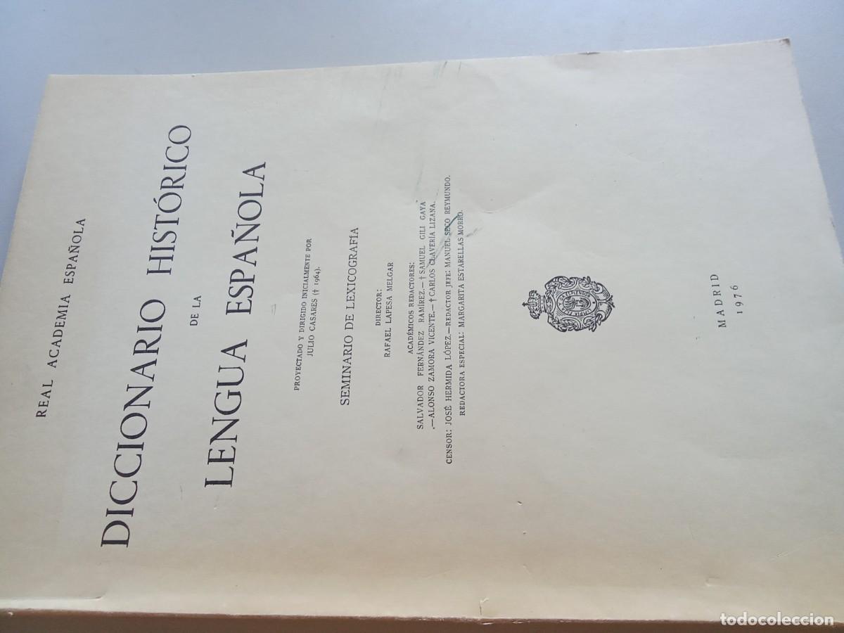 Diccionarios de segunda mano: DICCIONARIO HISTORICO LENGUA ESPA&Ntilde;OLA 1986 SEMINARIO LEXICOGRAFIA / REAL ACADEMIA / EVA 203