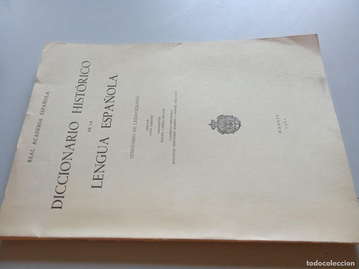 Diccionarios de segunda mano: DICCIONARIO HISTORICO LENGUA ESPA&Ntilde;OLA 1960 SEMINARIO LEXICOGRAFIA / REAL ACADEMIA / EVA 203