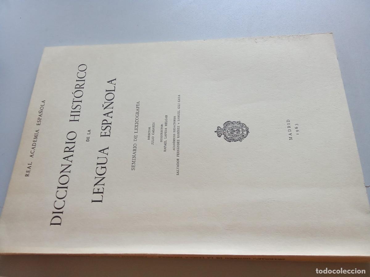 Diccionarios de segunda mano: DICCIONARIO HISTORICO LENGUA ESPA&Ntilde;OLA 1968 SEMINARIO LEXICOGRAFIA / REAL ACADEMIA / GARA61