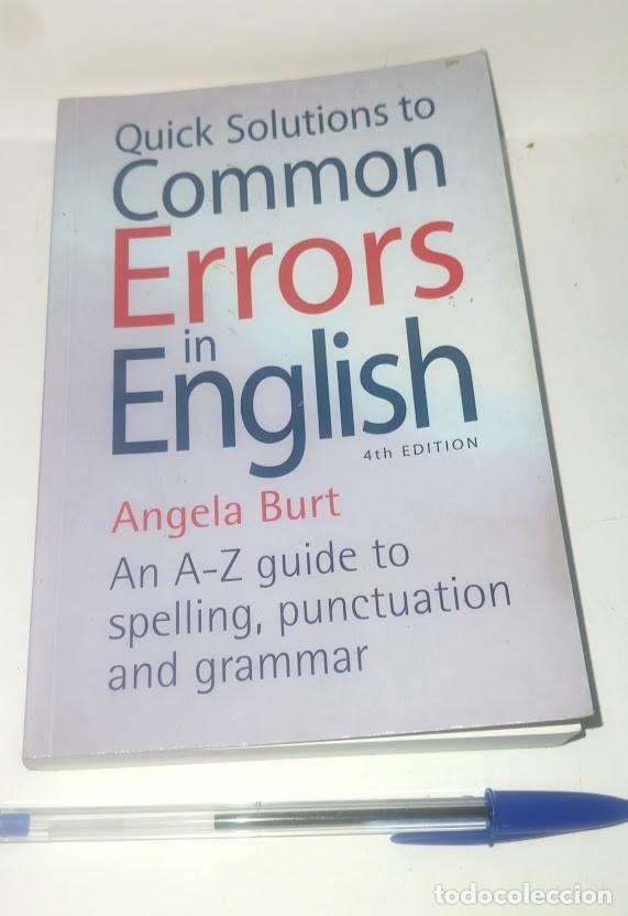 Diccionarios de segunda mano: Quick Solutions to Common Errors in English 4th Edition 2009 - Angela Burt - ISBN 9781845283612