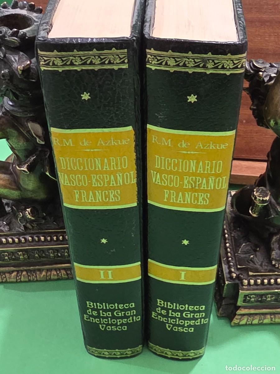 Diccionarios de segunda mano: &rdquo;&rdquo;DICCIONARIO VASCO-ESPA&Ntilde;OL-FRANCES&rdquo;&rdquo;...DOS VOLUMENES...BIBLIOTECA DE LA GRAN ENCICLOPEDIA VASCA....