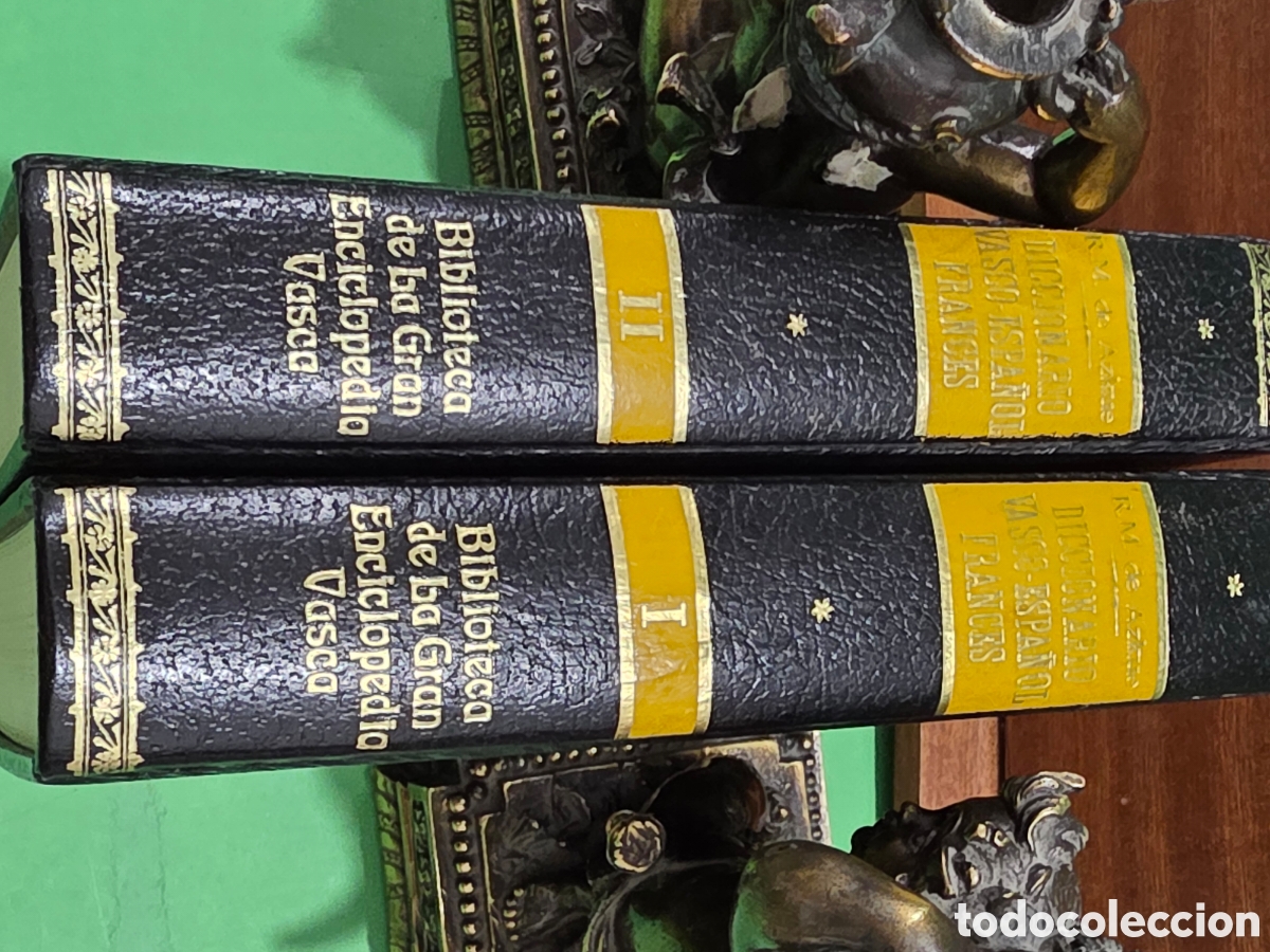 Diccionarios de segunda mano: &rdquo;&rdquo;DICCIONARIO VASCO-ESPA&Ntilde;OL-FRANCES&rdquo;&rdquo;...DOS VOLUMENES...BIBLIOTECA DE LA GRAN ENCICLOPEDIA VASCA....