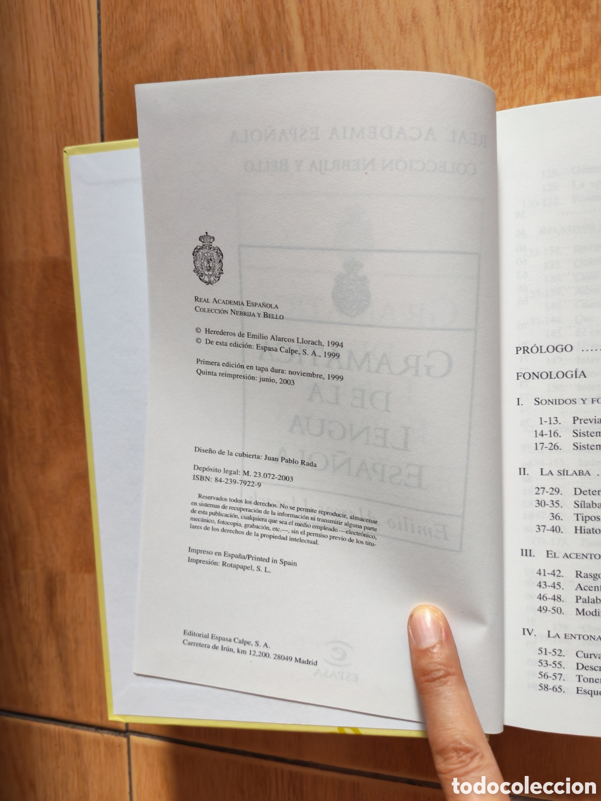 Diccionarios de segunda mano: Gram&aacute;tica de la lengua espa&ntilde;ola - Foto 5