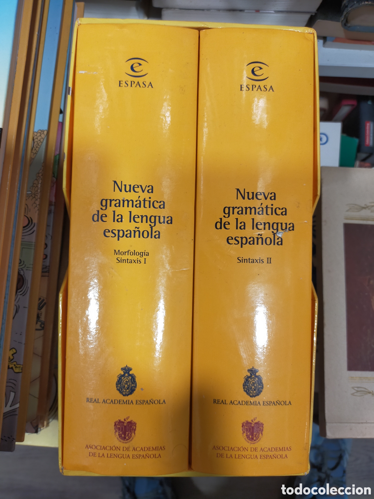 Diccionarios de segunda mano: NUEVA GRAM&Aacute;TICA DE LA LENGUA ESPA&Ntilde;OLA MORFOLOG&Iacute;A Y SINTAXIS 2 TOMOS CAJA CONTENEDOR