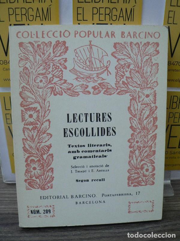 Diccionarios de segunda mano: Lectures escollides: Segon recull - Triad&uacute;, J. / Artells, E. - Ed. Barcino, 1980 - Popular, N&ordm; 209