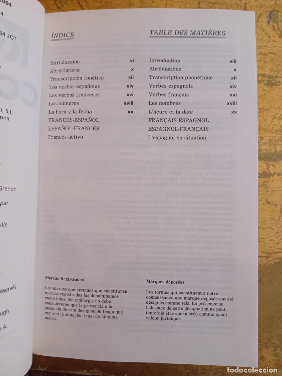 Diccionarios de segunda mano: Collins Compact plus, franc&eacute;s espa&ntilde;ol espa&ntilde;ol franc&eacute;s - Foto 3