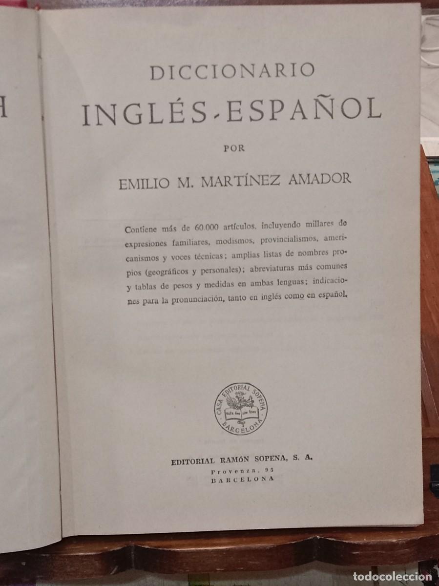 Diccionarios de segunda mano: Diccionario - Espa&ntilde;ol / Ingl&eacute;s - Emilio M. Mart&iacute;nez Amador