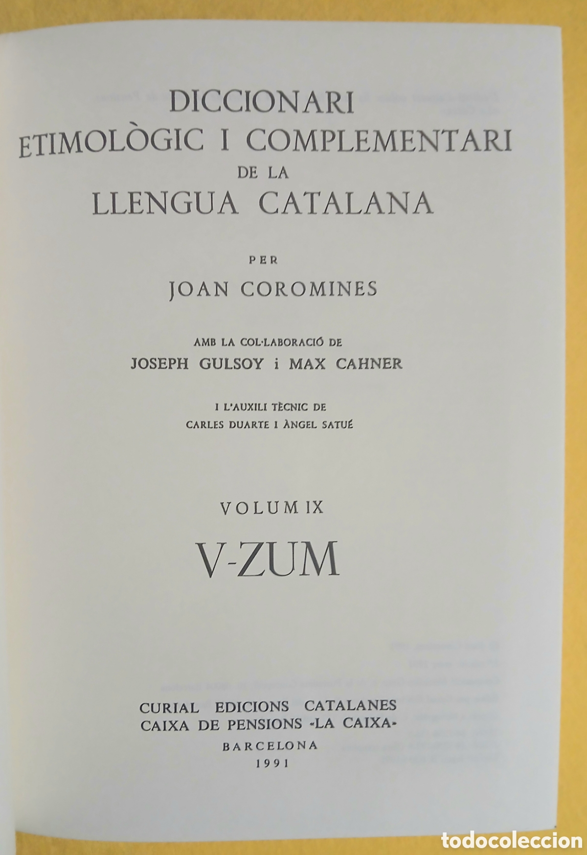 Diccionarios de segunda mano: Diccionari etimol&ograve;gic i complementari de la llengua catalana - Foto 3