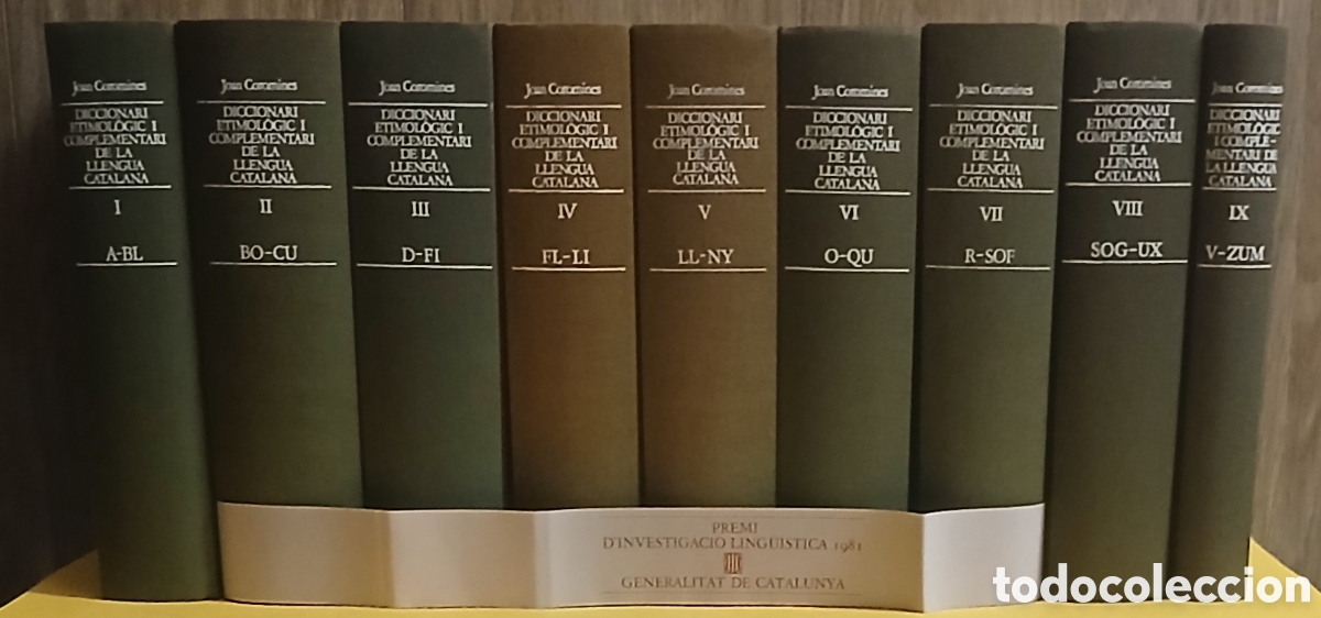 Diccionarios de segunda mano: Diccionari etimol&ograve;gic i complementari de la llengua catalana
