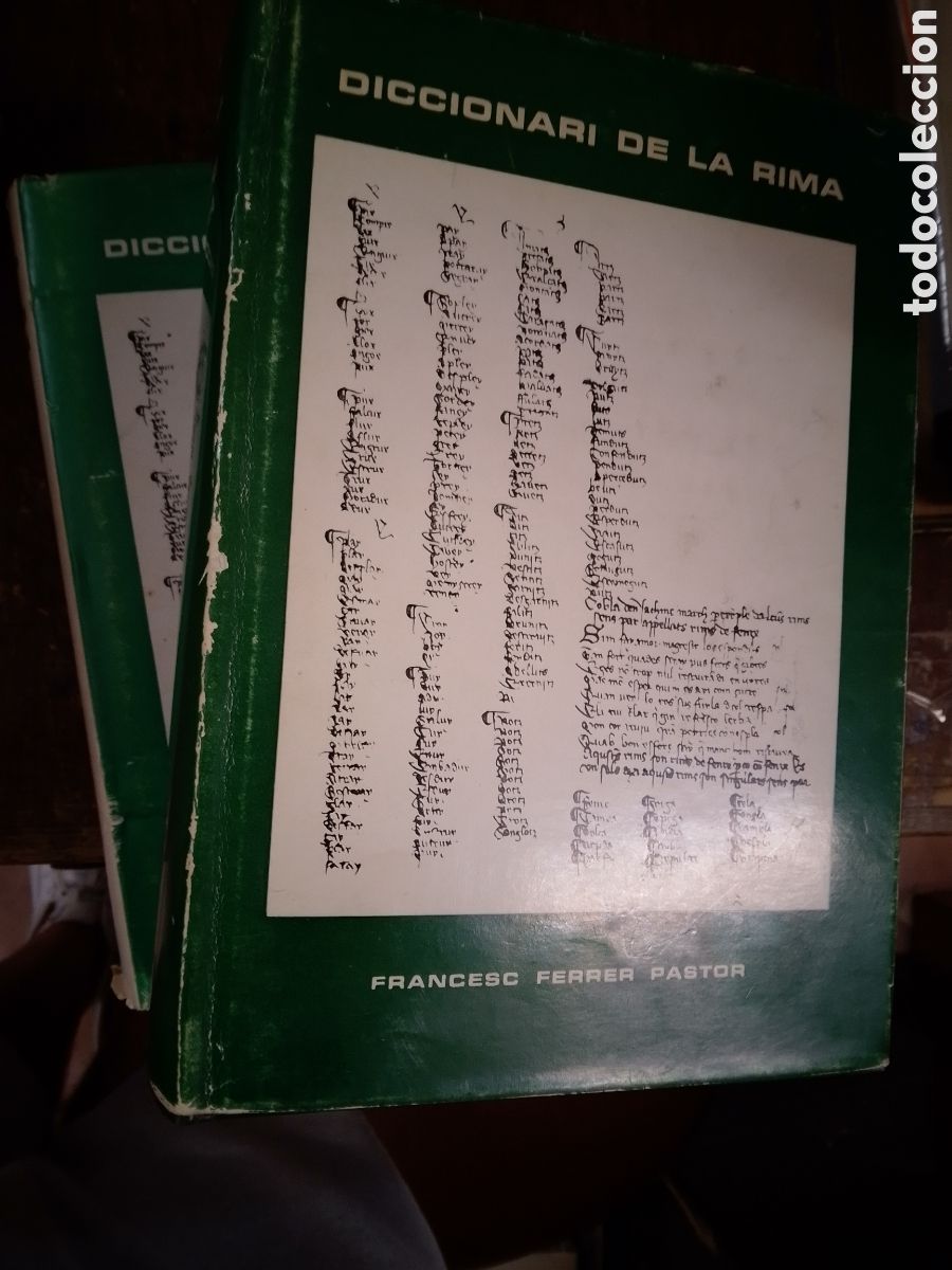 Diccionarios de segunda mano: DICCIONARI DE LA RIMA. 2 VOLUMENES. CATALAN. FERRER PASTOR, FRANCESC. FERMAR. VALENCIA. 1980