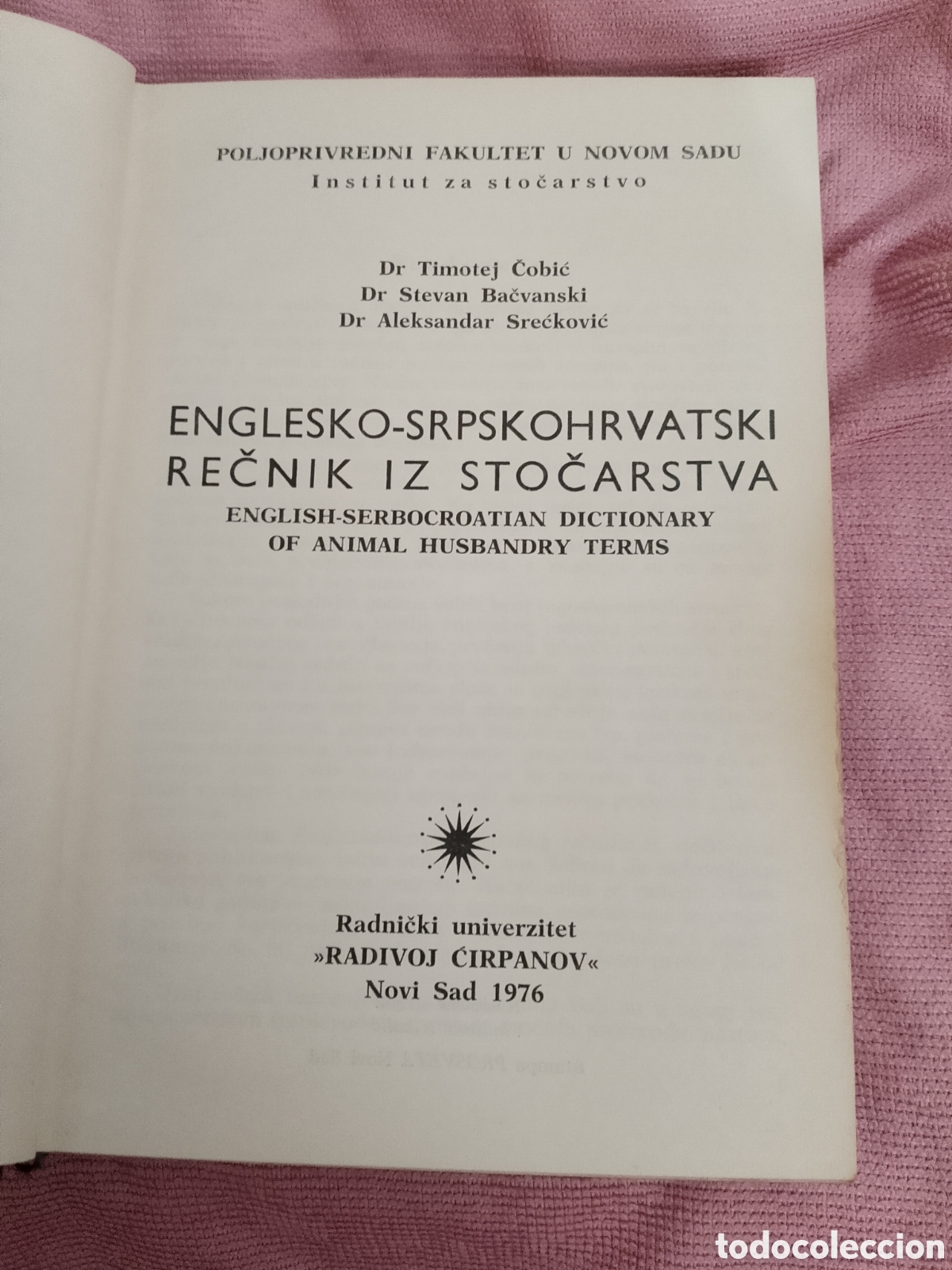 W&ouml;rterb&uuml;cher aus zweiter Hand: Diccionario de ganader&iacute;a ingles, serbo-croata