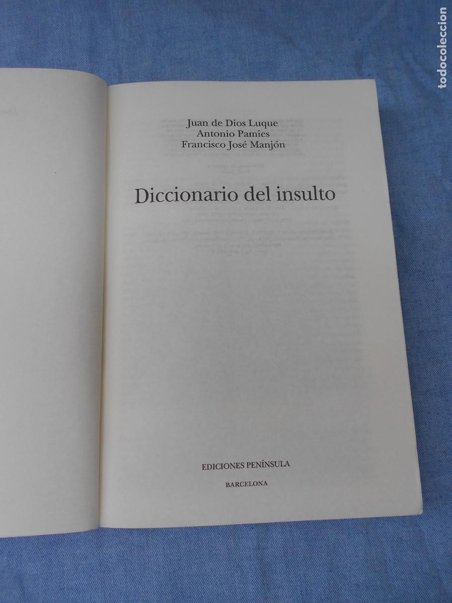 Diccionarios de segunda mano: DICCIONARIO DEL INSULTO - Foto 3
