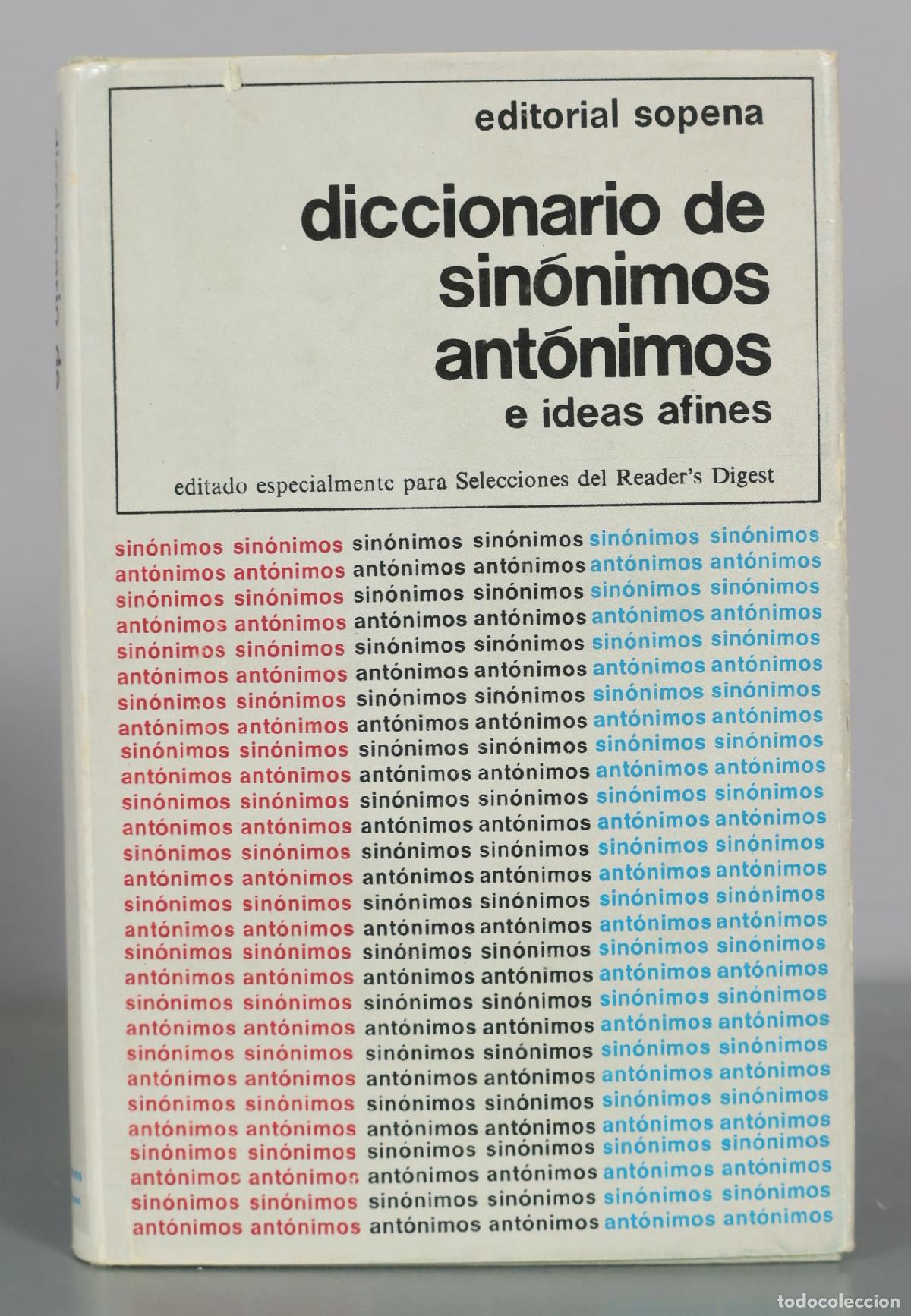 Diccionarios de segunda mano: Diccionario de sin&oacute;nimos ant&oacute;nimos e ideas afines - Editorial Sopena