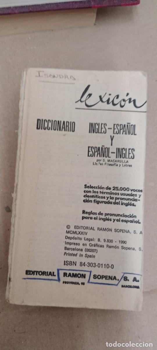 Diccionarios de segunda mano: DICCIONARIO LEXICON INGLES ESPA&Ntilde;OL LIBRO G-4