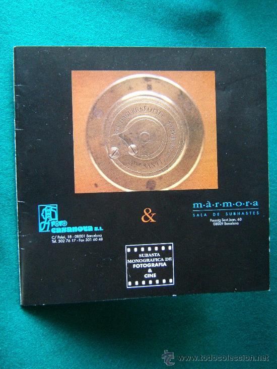 Second hand books: CATALOGO SUBASTA MONOGRAFICA DE FOTOGRAFIA CINE-MARMORA-608 LOTES PRECIOS FOTOS-1996-1&ordf;EDICION.