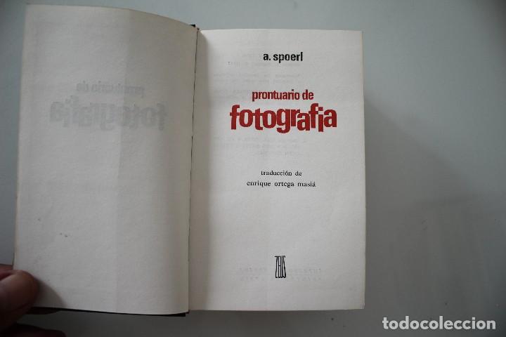 Second hand books: PRONTUARIO DE FOTOGRAF&Iacute;A A. SPOERL