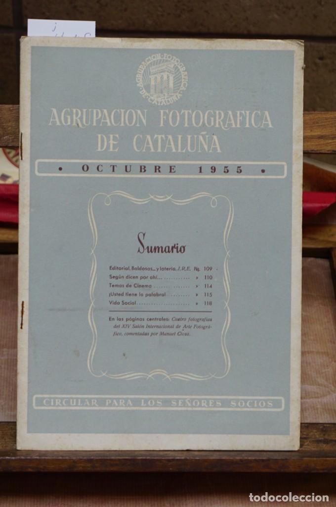 Libri di seconda mano: Agrupacion fotografica de catalu&ntilde;a,octubre 1955.Circular para los srs socios.