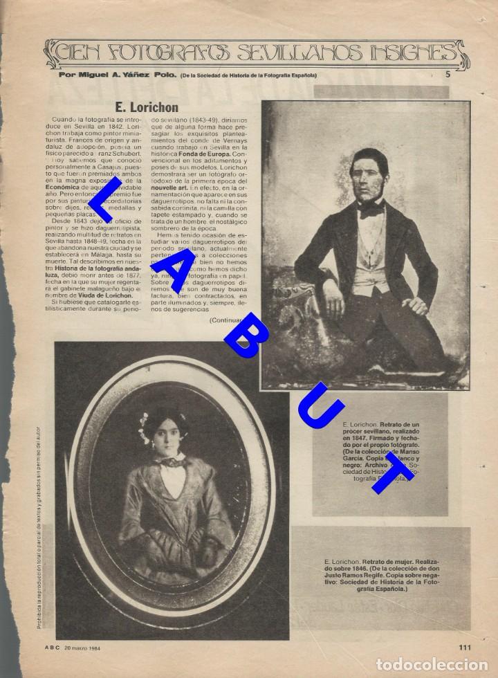 Libri di seconda mano: 5 CIEN FOTOGRAFOS SEVILLANOS INSIGNES E LORICHON 1 HOJA W6