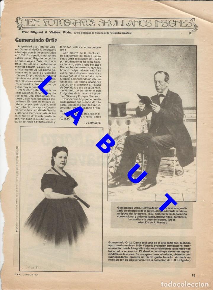 Libri di seconda mano: 8 CIEN FOTOGRAFOS SEVILLANOS INSIGNES GUMERSINDO ORTIZ 1 HOJA W6