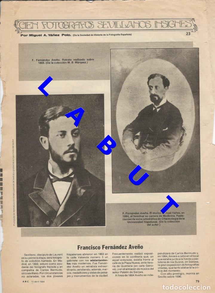Libri di seconda mano: 23 CIEN FOTOGRAFOS SEVILLANOS INSIGNES FRANCISCO FERNANDEZ AVE&Ntilde;O 1 HOJA W6