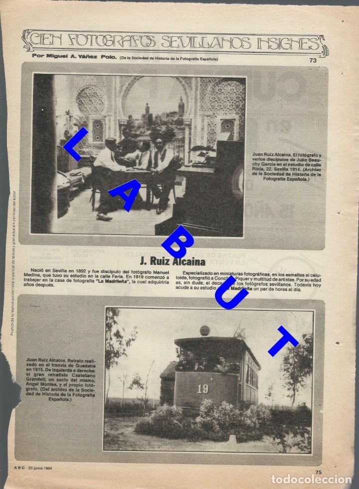 Libri di seconda mano: 73 CIEN FOTOGRAFOS SEVILLANOS INSIGNES J RUIZ ALCAINA 1 HOJA W6