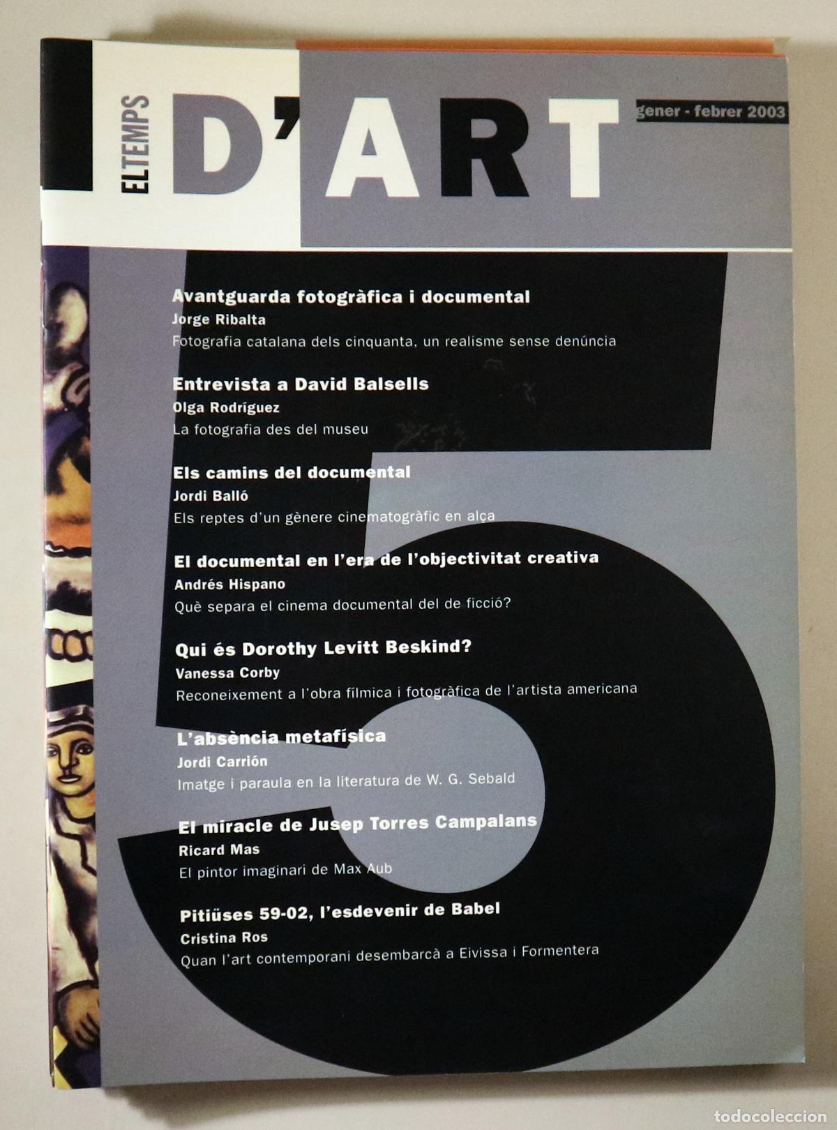 Gebrauchte B&uuml;cher: (Ribalta, Jorge - Rodr&iacute;guez, Olga - Ros, Cristina) - EL TEMPS D'ART N&ordm; 5 - Val&egrave;ncia 2003 - Il&middot;lustra