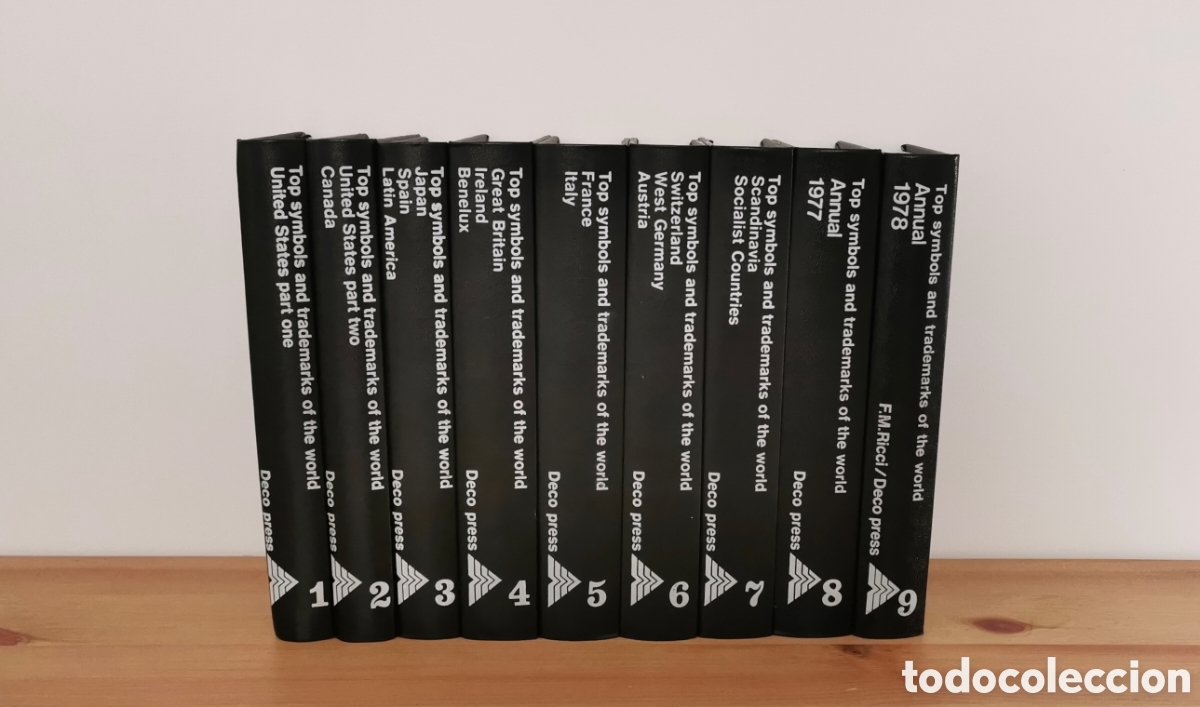 Libros de segunda mano: Top symbols & trademarks of the world, 9 vol&uacute;menes, F. M. Ricci