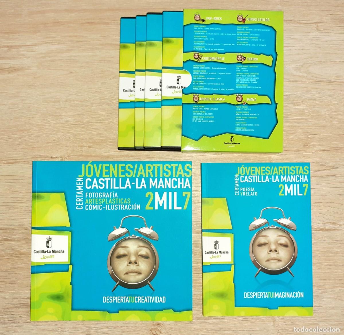 Libros de segunda mano: Cat&aacute;logos y DVDs del certamen J&Oacute;VENES ARTISTAS DE CASTILLA-LA MANCHA 2007